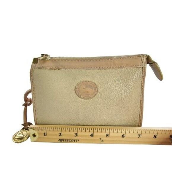 Dooney Bourke Vintage Mini Small Beige Pebble Leather Crossbody Handbag Purse - Picture 15 of 16